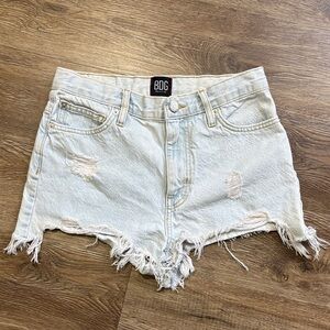 BDG Girlfriend High-Rise Distressed Cutoff Denim Shorts Size 25
